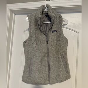 Gray Patagonia Fleece Vest.